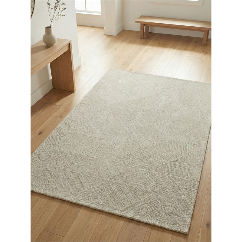 Caprice Hand-Tufted New Zealand Wool Beige/Ivory 10'x14' Area Rug