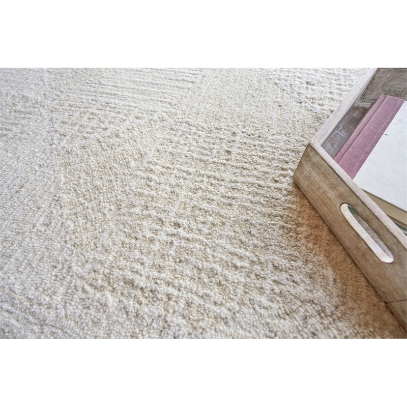 Caprice Hand-Tufted New Zealand Wool Beige/Ivory 6'x9' Area Rug