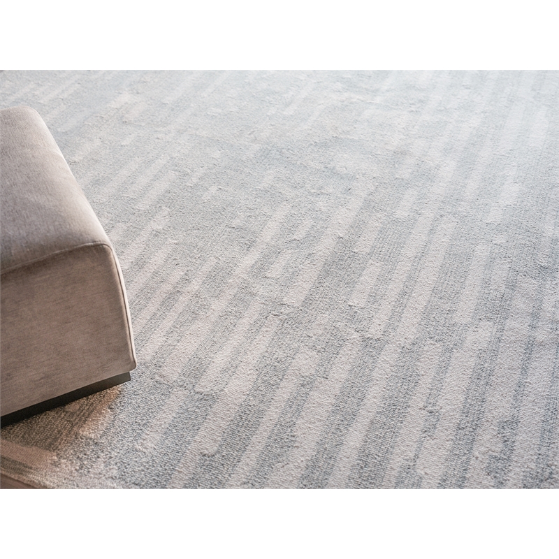 Carmel Hand-Tufted New Zealand Wool Light Gray/Ivory 9'x12' Area Rug