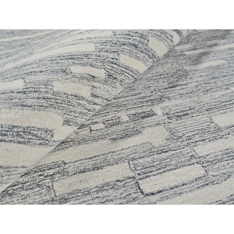 Carmel Hand-Tufted New Zealand Wool Natural Gray/Ivory 4'x6' Area Rug