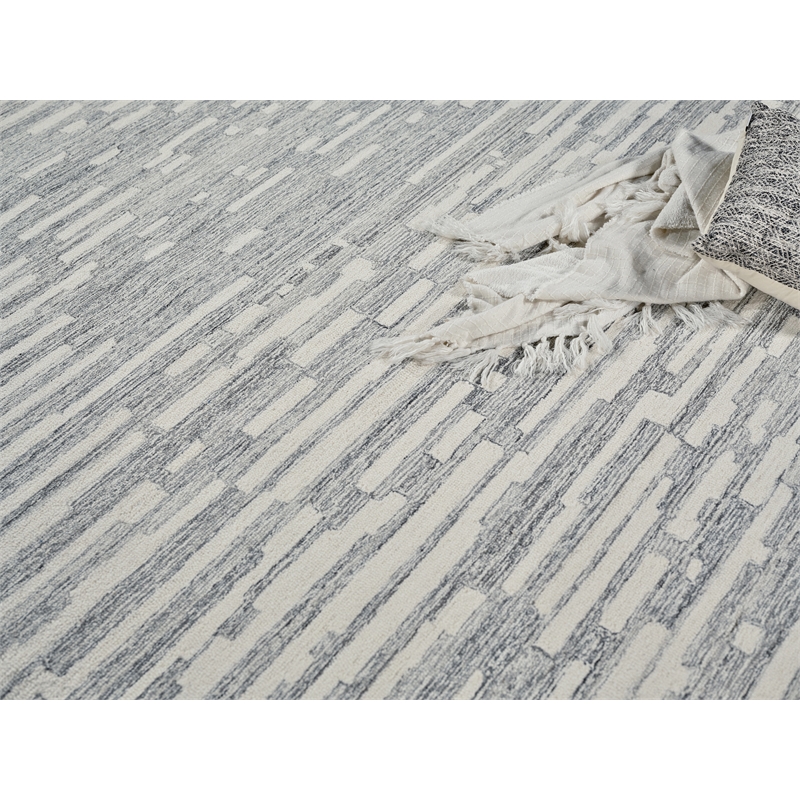 Carmel Hand-Tufted New Zealand Wool Natural Gray/Ivory 4'x6' Area Rug