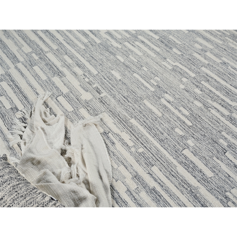 Carmel Hand-Tufted New Zealand Wool Natural Gray/Ivory 5'x8' Area Rug