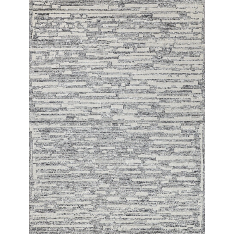 Carmel Hand-Tufted New Zealand Wool Natural Gray/Ivory 5'x8' Area Rug