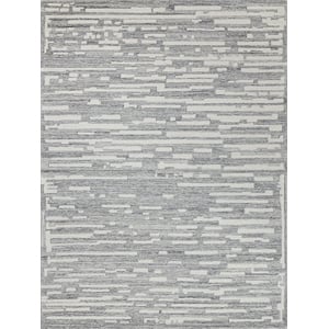 Carmel Hand-Tufted New Zealand Wool Natural Gray/Ivory 5'x8' Area Rug