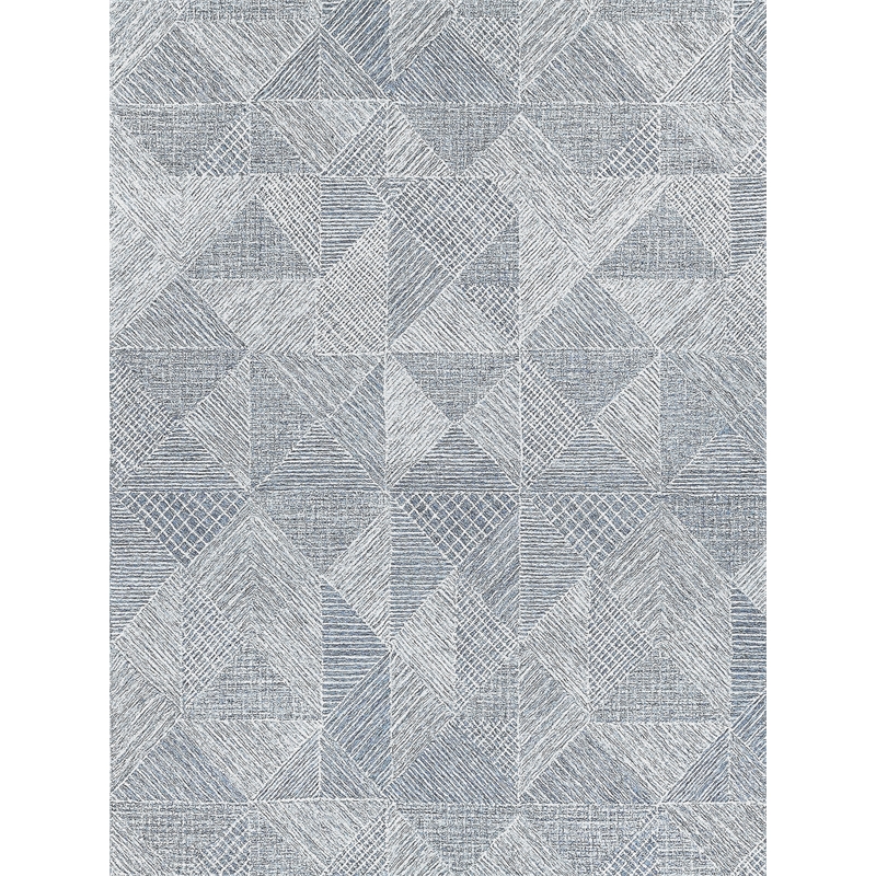 Caprice Hand-Tufted New Zealand Wool Navy Blue/Ivory 5'x8' Area Rug