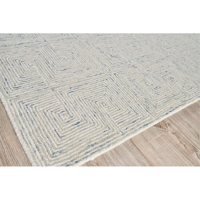 Caprice Hand-Tufted New Zealand Wool Light Blue/Ivory 5'x8' Area Rug