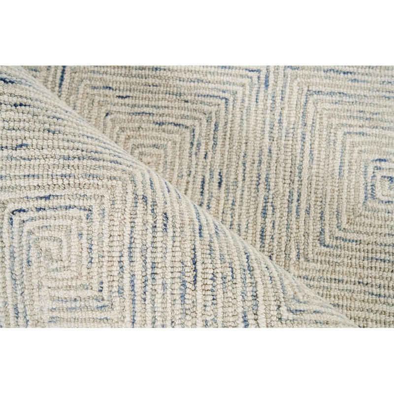 Caprice Hand-Tufted New Zealand Wool Light Blue/Ivory 5'x8' Area Rug