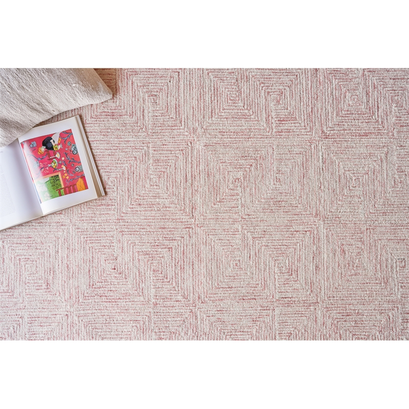 Caprice Hand-Tufted New Zealand Wool Pink/Ivory 10'x14' Area Rug