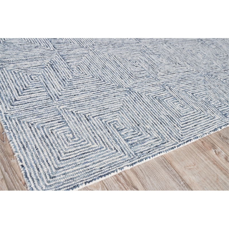 Caprice Hand-Tufted New Zealand Wool Blue/Ivory 6'5