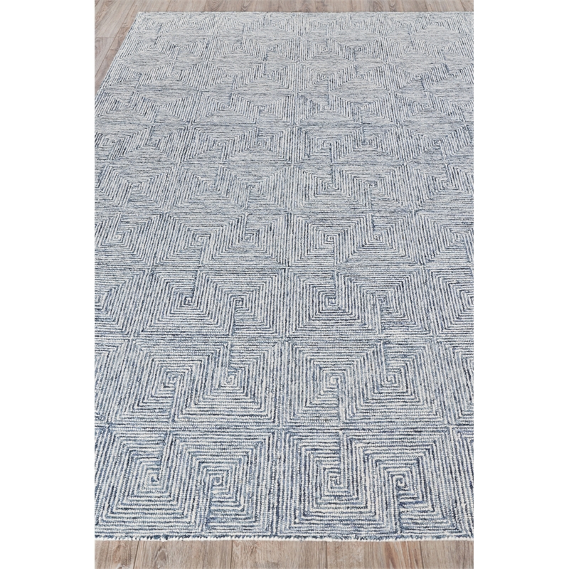 Caprice Hand-Tufted New Zealand Wool Blue/Ivory 6'5