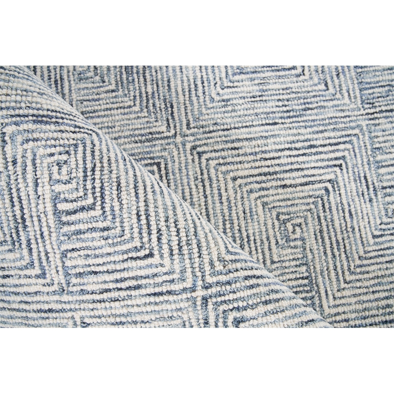 Caprice Hand-Tufted New Zealand Wool Blue/Ivory 6'5
