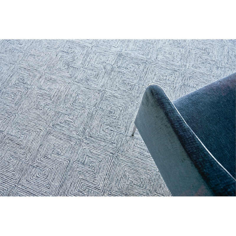 Caprice Hand-Tufted New Zealand Wool Blue/Ivory 6'5