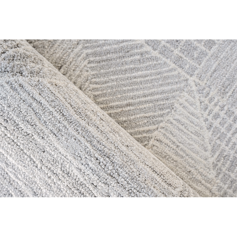 Caprice Hand-Tufted New Zealand Wool Light Silver/Ivory 10'x14' Area Rug