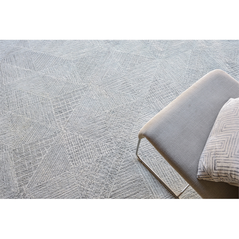 Caprice Hand-Tufted New Zealand Wool Light Silver/Ivory 10'x14' Area Rug