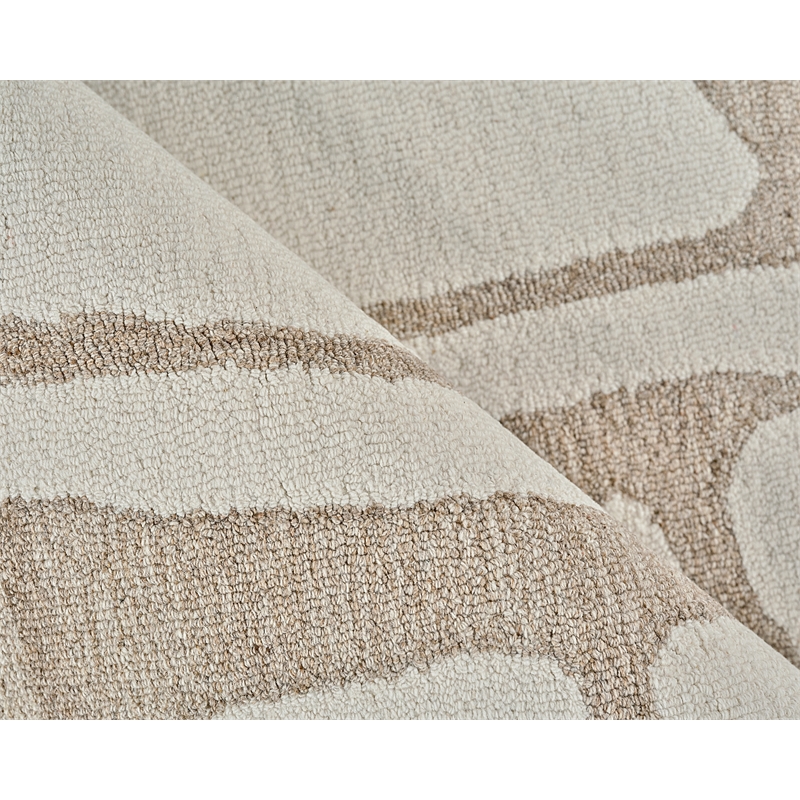 Carmel Hand-Tufted New Zealand Wool Camel/Ivory 5'x8' Area Rug