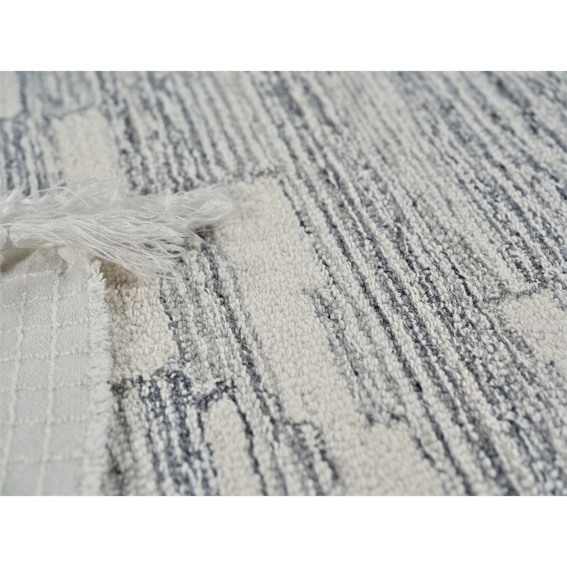 Carmel Hand-Tufted New Zealand Wool Natural Gray/Ivory 8'x10' Area Rug