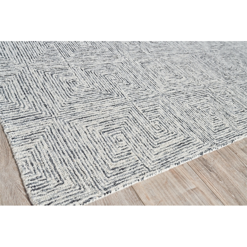Caprice Hand-Tufted New Zealand Wool Black/Ivory 6'x9' Area Rug