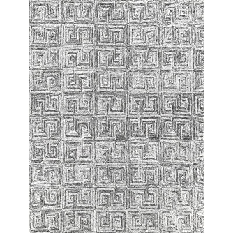 Caprice Hand-Tufted New Zealand Wool Black/Ivory 6'x9' Area Rug