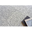 Caprice Hand-Tufted New Zealand Wool Black/Ivory 9'x12' Area Rug