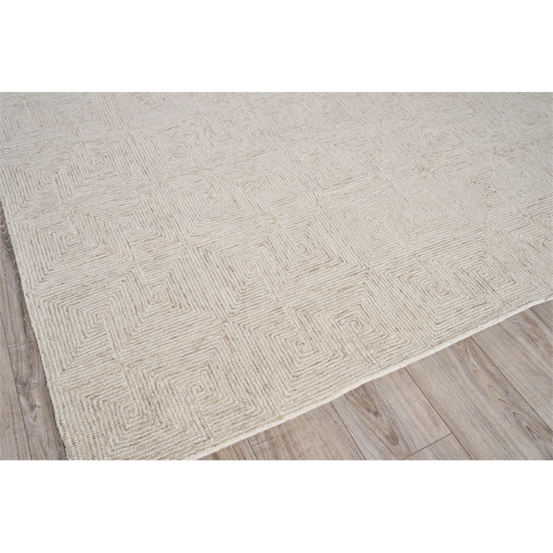 Caprice Hand-Tufted New Zealand Wool Beige/Ivory 9'x12' Area Rug