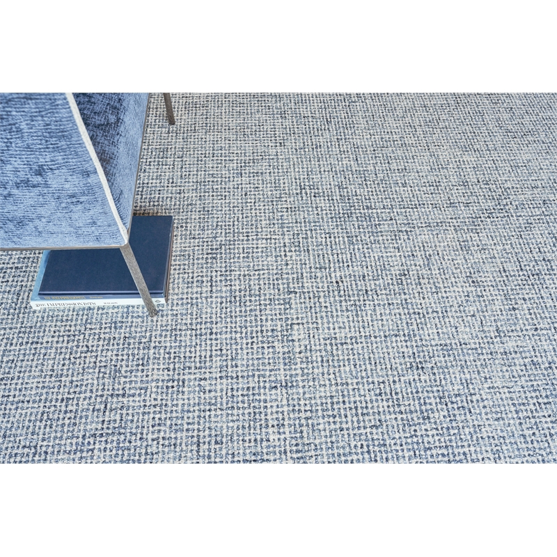 Caprice Hand-Tufted New Zealand Wool Navy Blue/Ivory 5'x8' Area Rug