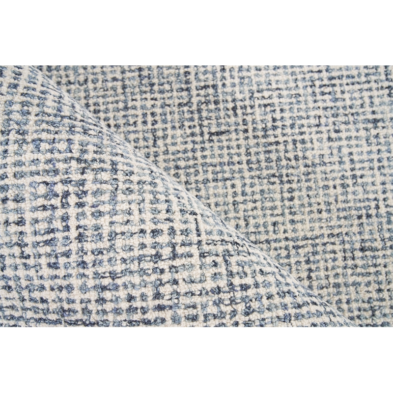 Caprice Hand-Tufted New Zealand Wool Navy Blue/Ivory 9'x12' Area Rug