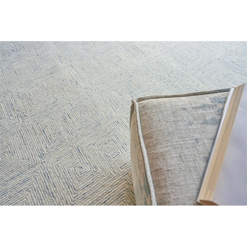 Caprice Hand-Tufted New Zealand Wool Light Blue/Ivory 12'x15' Area Rug