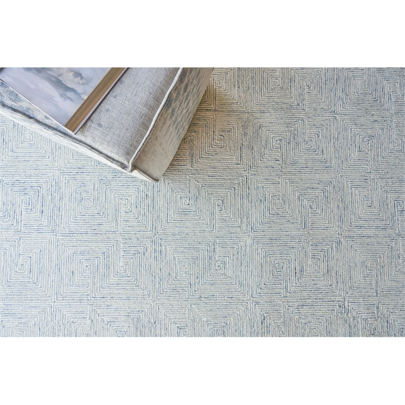 Caprice Hand-Tufted New Zealand Wool Light Blue/Ivory 12'x15' Area Rug
