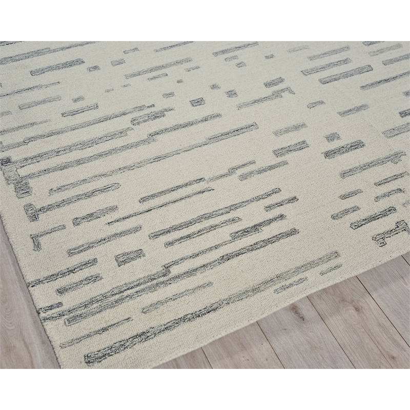 Carmel Hand-Tufted New Zealand Wool Ivory/Gray 14'x18' Area Rug
