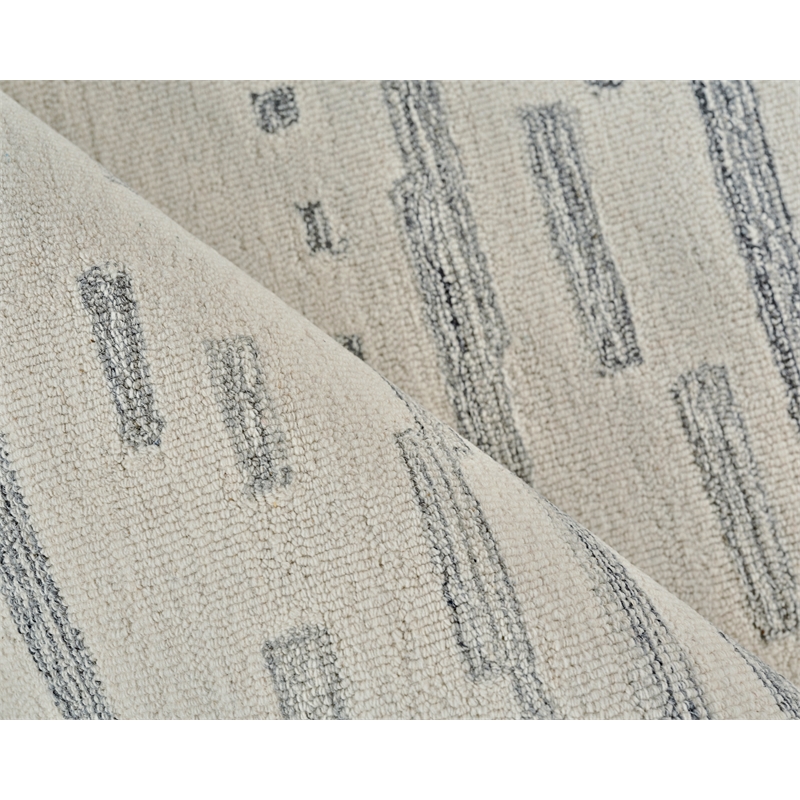 Carmel Hand-Tufted New Zealand Wool Ivory/Gray 9'x12' Area Rug