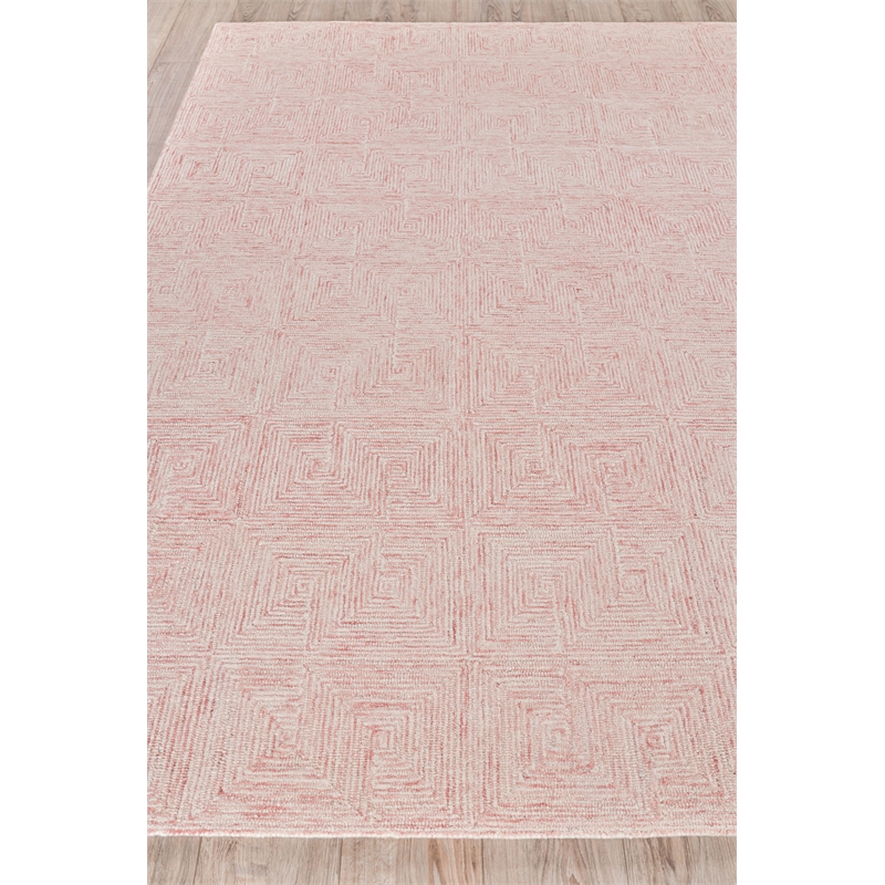 Caprice Hand-Tufted New Zealand Wool Pink/Ivory 5'x8' Area Rug