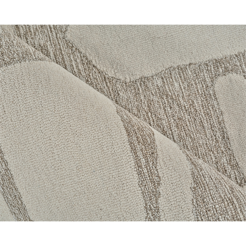 Carmel Hand-Tufted New Zealand Wool Beige/Ivory 6'x9' Area Rug