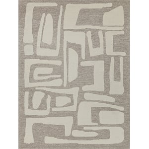 Carmel Hand-Tufted New Zealand Wool Beige/Ivory 9'x12' Area Rug