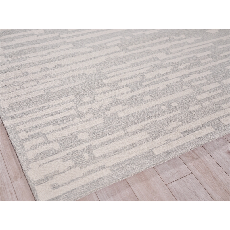 Carmel Hand-Tufted New Zealand Wool Light Gray/Ivory 12'x15' Area Rug