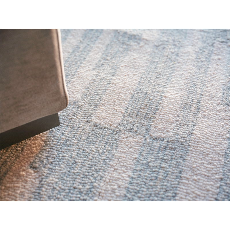 Carmel Hand-Tufted New Zealand Wool Light Gray/Ivory 5'x8' Area Rug
