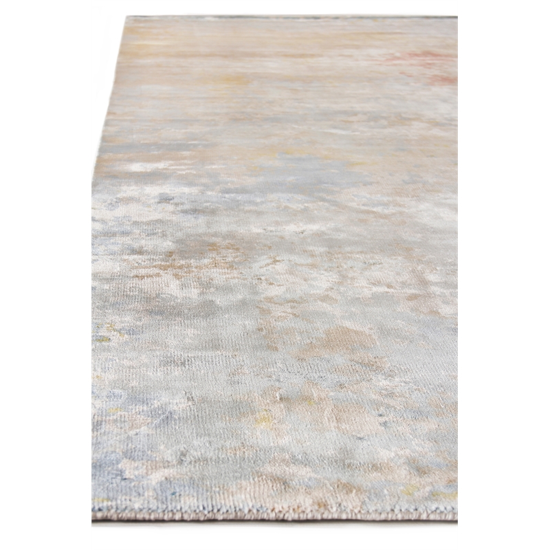 Carrera Handloomed Viscose Blue/Gold 8'x10' Area Rug