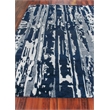 Carrina Hand-Knotted Wool/Bamboo Silk Navy/Silver 6'x9' Area Rug