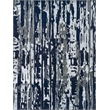 Carrina Hand-Knotted Wool/Bamboo Silk Navy/Silver 6'x9' Area Rug