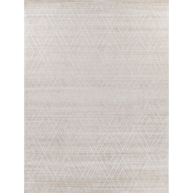 Castelli Handloomed Bamboo Silk/Wool Light Beige 10'x14' Area Rug