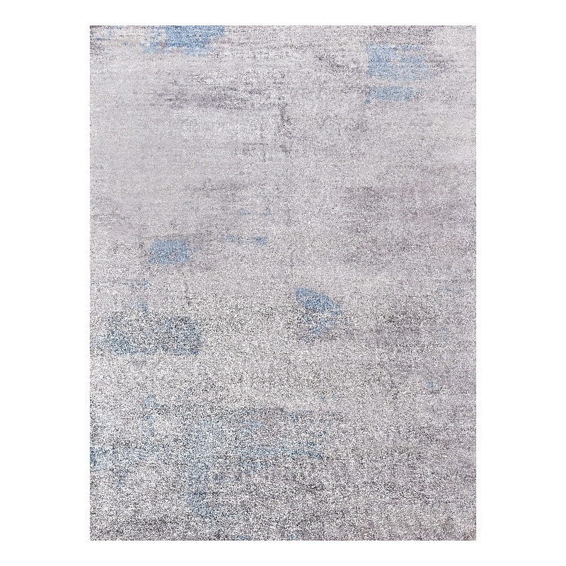 Cassina Handloomed Bamboo Silk Gray/Blue 6'x9' Area Rug