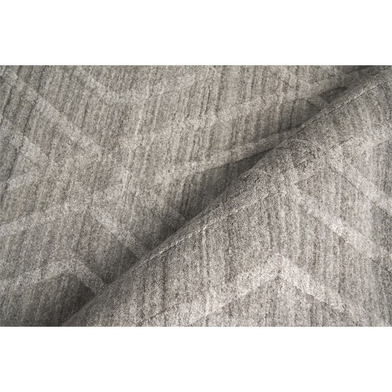 Castelli Handloomed Bamboo Silk/Wool Gray 14'x18' Area Rug