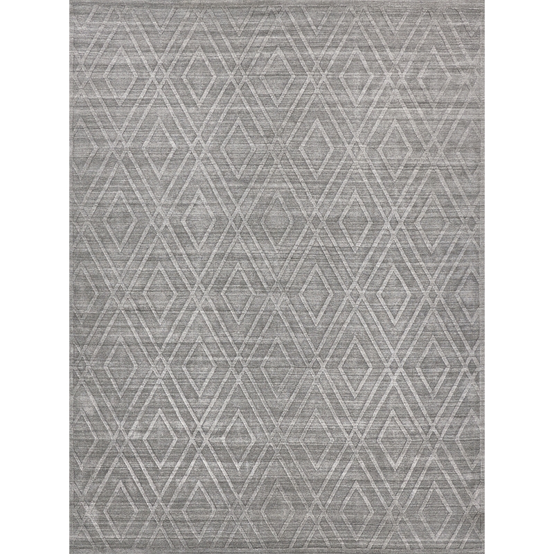 Castelli Handloomed Bamboo Silk/Wool Gray 14'x18' Area Rug