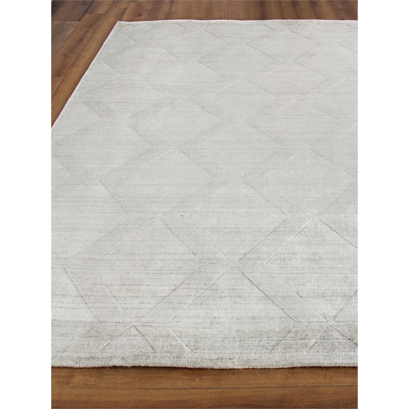 Castelli Handloomed Bamboo Silk/Wool Ivory 10'x14' Area Rug