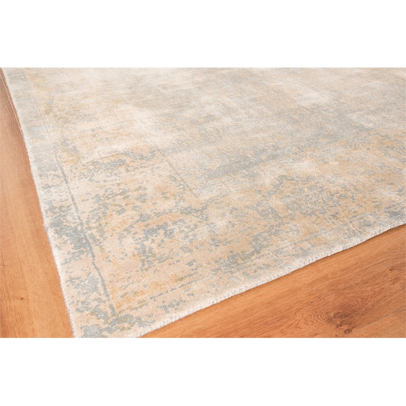 Cassina Handloomed Bamboo Silk Blue 12'x15' Area Rug
