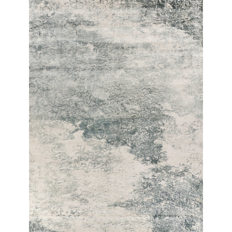 Cassina Handloomed Bamboo Silk Dark Gray/Gray 9'x12' Area Rug