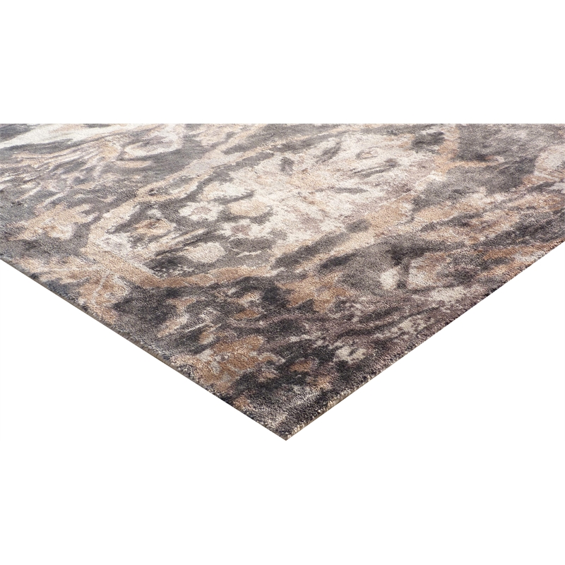 Cassina Handloomed Bamboo Silk Blue 8'x10' Area Rug
