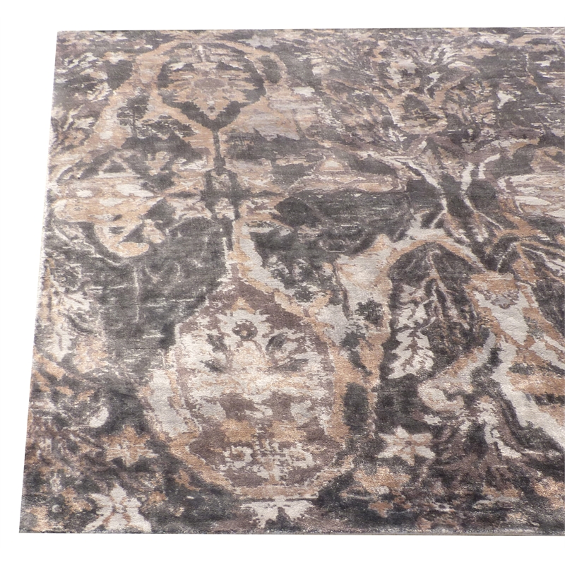 Cassina Handloomed Bamboo Silk Blue 8'x10' Area Rug