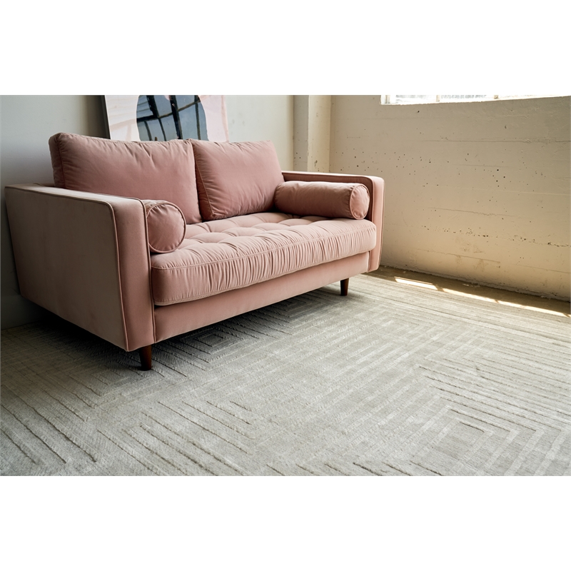 Castelli Handloomed Bamboo Silk/Wool Ivory 12'x15' Area Rug