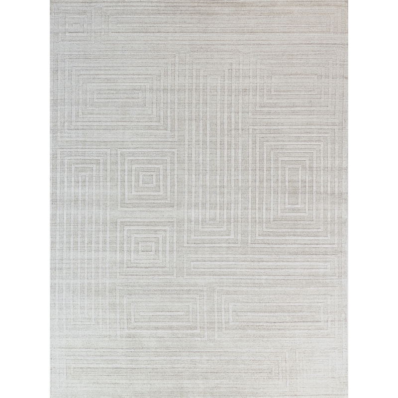Castelli Handloomed Bamboo Silk/Wool Ivory 12'x15' Area Rug