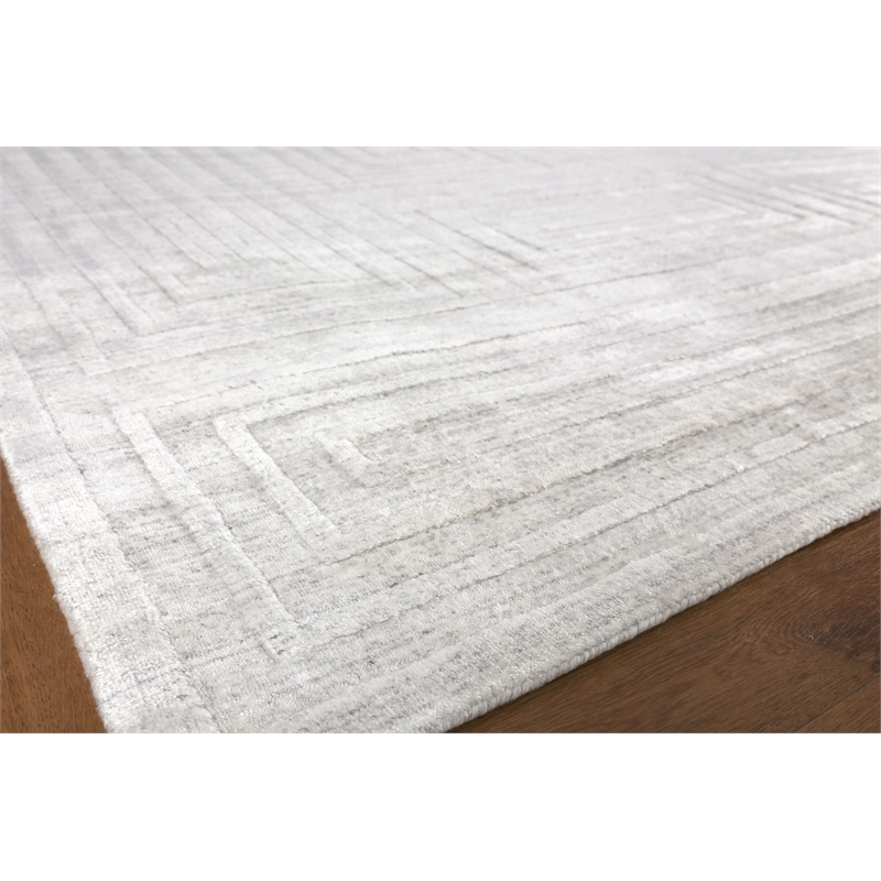 Castelli Handloomed Bamboo Silk/Wool Ivory 14'x18' Area Rug